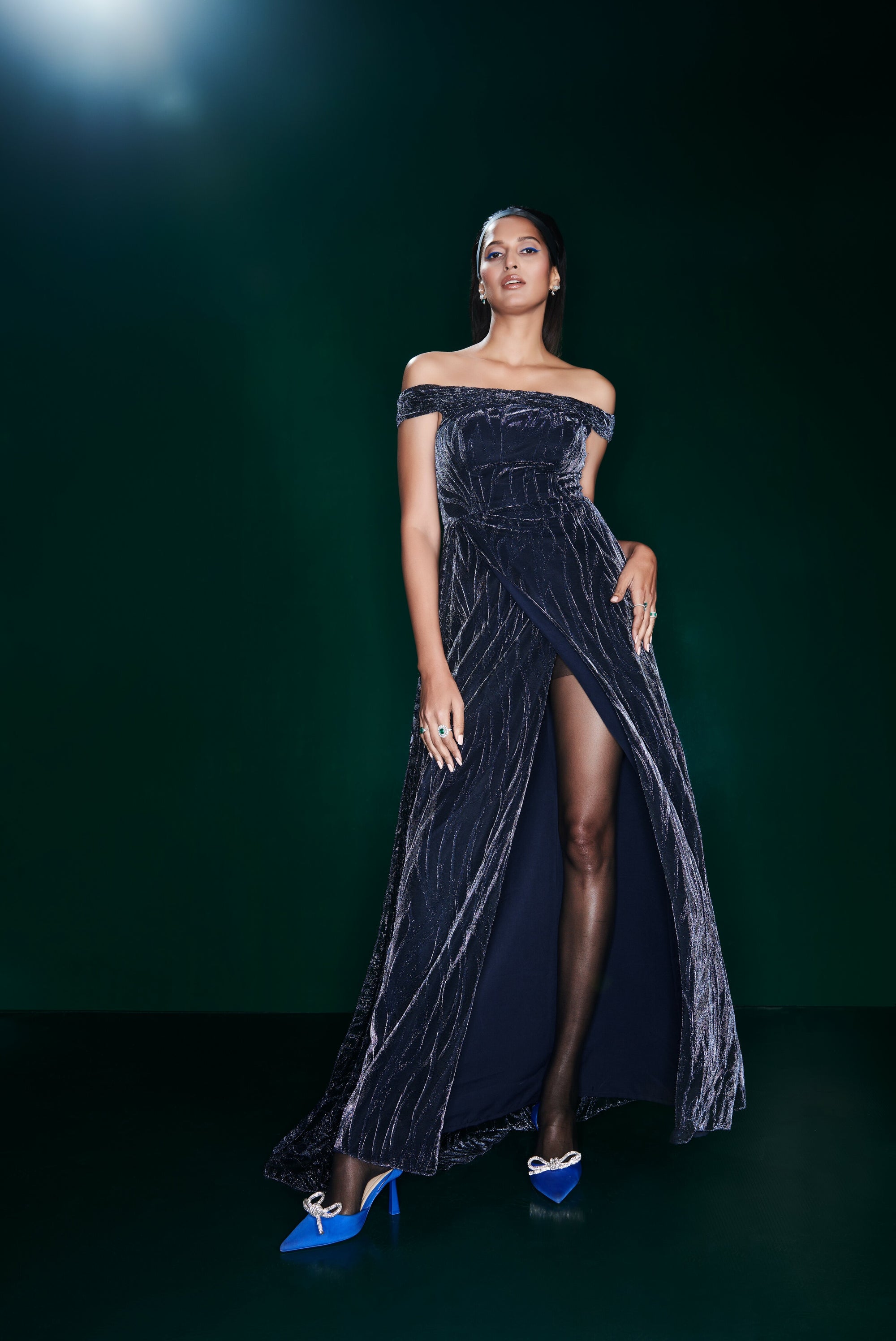 Crystal Cascasde Gown