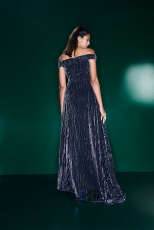 Crystal Cascasde Gown