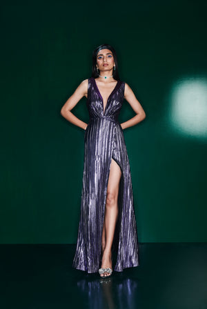 Metallic Orchid Gown